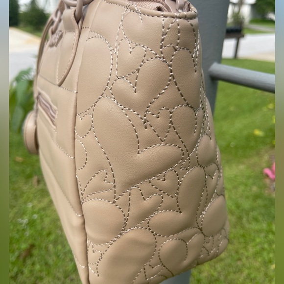 LUV BETSEY By Betsey Johnson LBKinley Satchel Bag In Taupe - Picture 10 of 15